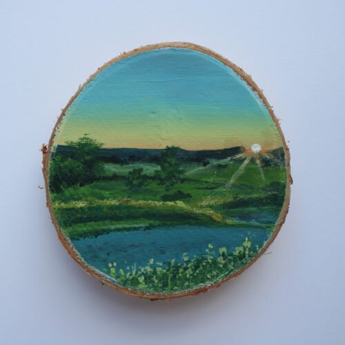 Schilderij - Zonsondergang