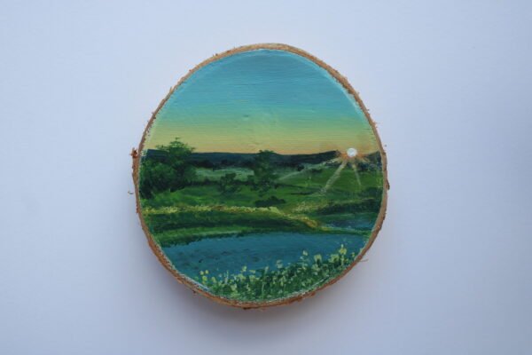 Schilderij - Zonsondergang
