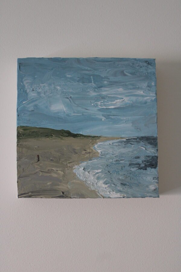 Schilderij - Minimalistisch strand met een detail