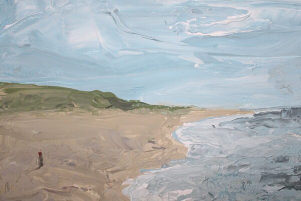 Schilderij - Minimalistisch strand met een detail