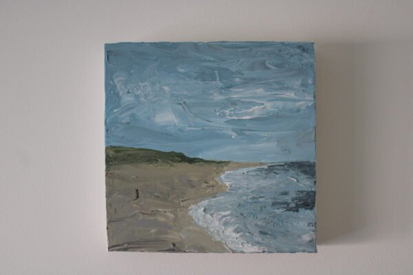 Schilderij - Minimalistisch strand met een detail